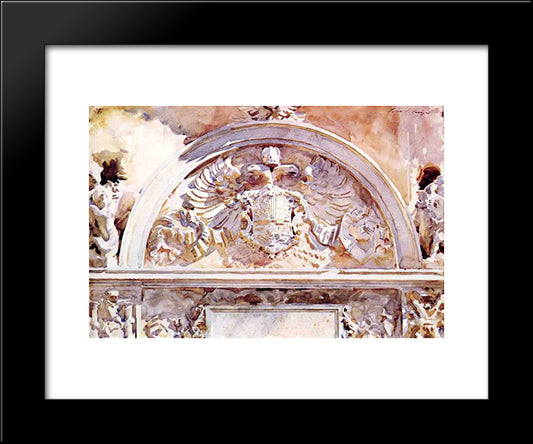 Escutcheon Of Charles V 20x24 Black Modern Wood Framed Art Print Poster by Sargent, John Singer
