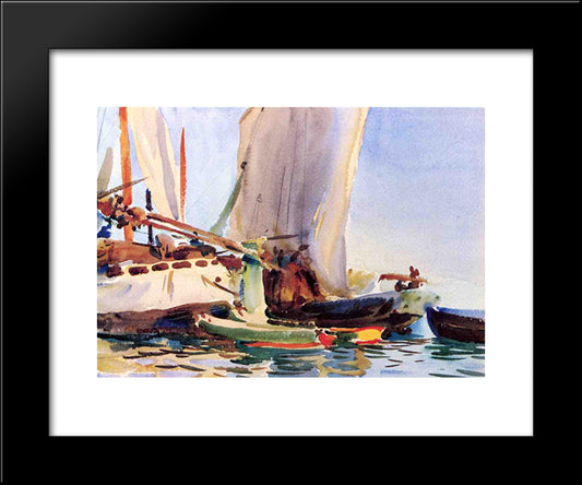 Giudecca 20x24 Black Modern Wood Framed Art Print Poster by Sargent, John Singer