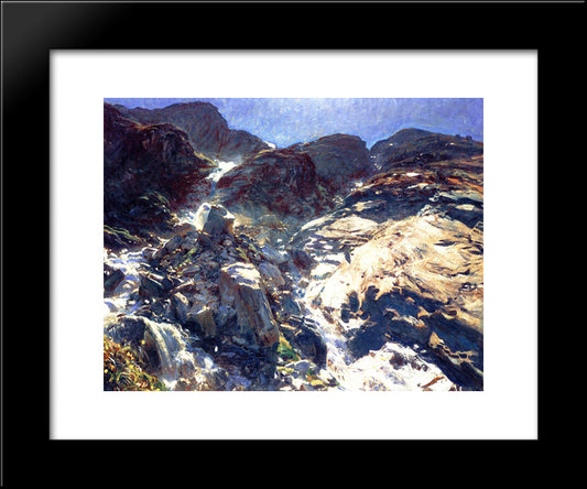 Glacier Streams 20x24 Black Modern Wood Framed Art Print Poster by Sargent, John Singer