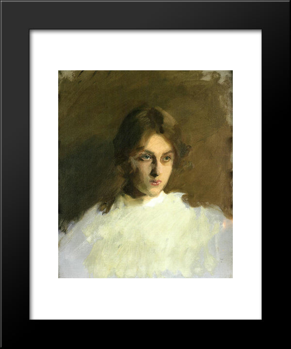 Portrait Of Edith French 20x24 Black Modern Wood Framed Art Print Poster by Sargent, John Singer