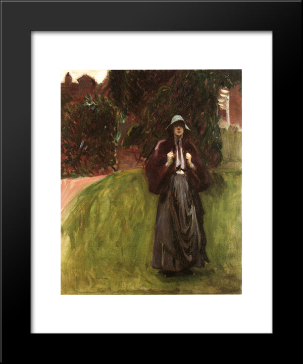 Portrait Of Miss Clementina Austruther-Thompson 20x24 Black Modern Wood Framed Art Print Poster by Sargent, John Singer