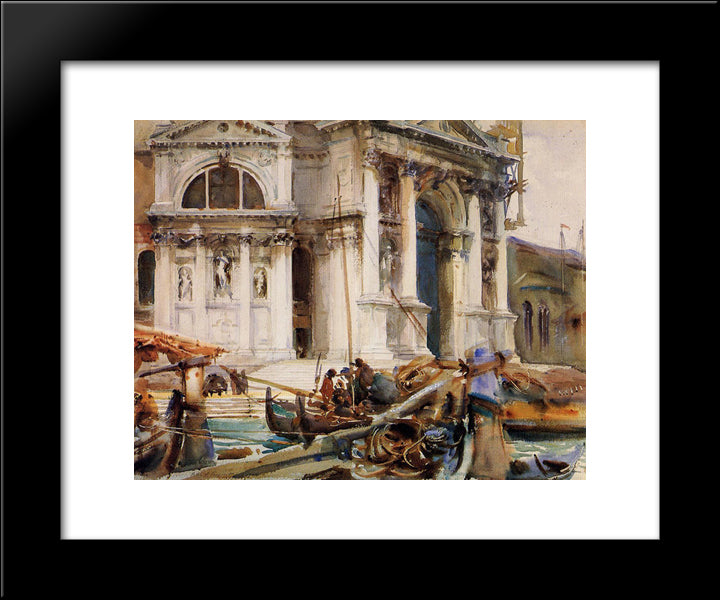 Santa Maria Della Salute 20x24 Black Modern Wood Framed Art Print Poster by Sargent, John Singer