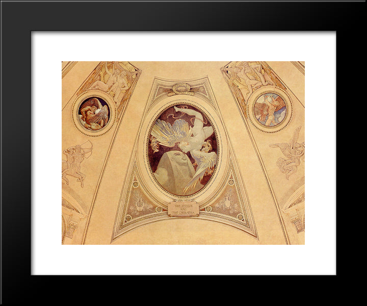 The Sphinx And The Chimera 20x24 Black Modern Wood Framed Art Print Poster by Sargent, John Singer