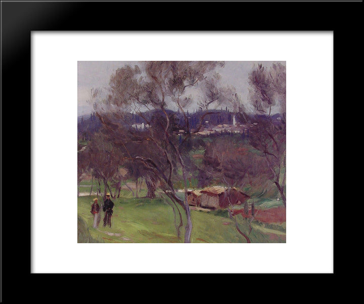 Olive Trees, Corfu 20x24 Black Modern Wood Framed Art Print Poster by Sargent, John Singer