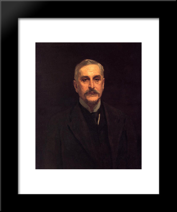 Portrait Of Colonel Thomas Edward Vickers 20x24 Black Modern Wood Framed Art Print Poster by Sargent, John Singer