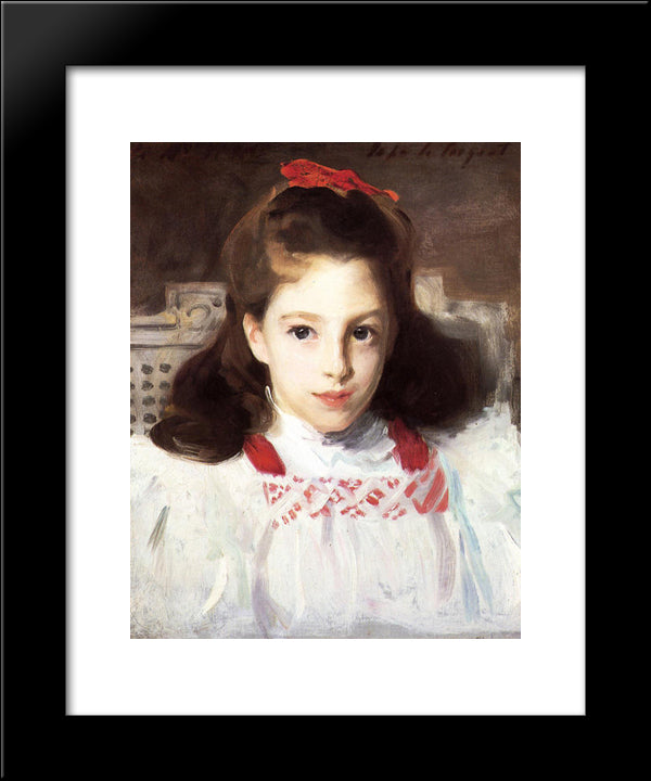 Portrait Of Miss Dorothy Vickers 20x24 Black Modern Wood Framed Art Print Poster by Sargent, John Singer