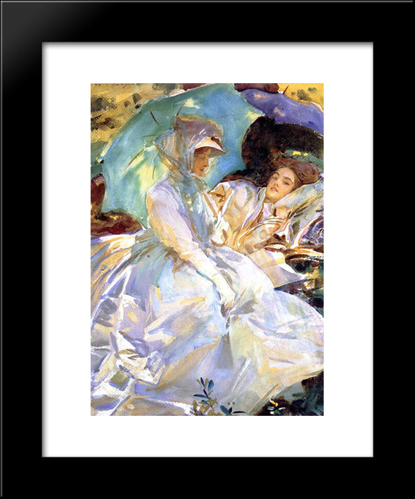 Simplon Pass: Reading 20x24 Black Modern Wood Framed Art Print Poster by Breton, Jules