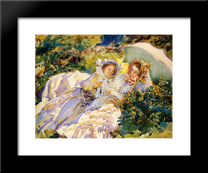 Simplon Pass: The Tease 20x24 Black Modern Wood Framed Art Print Poster by Sargent, John Singer