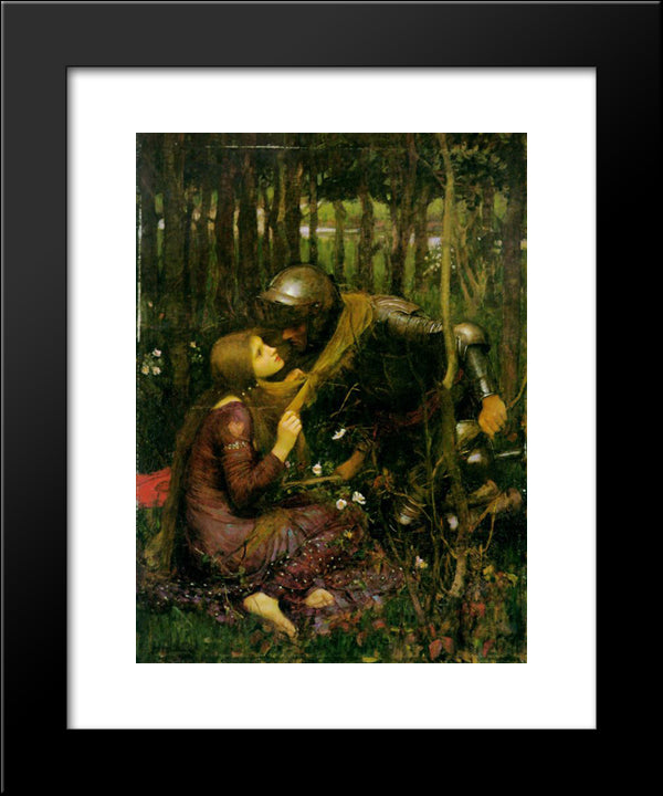 The Beautiful Woman Without Mercy 20x24 Black Modern Wood Framed Art Print Poster by Waterhouse, John William
