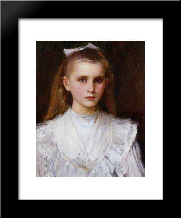 Portrait Of A Girl 20x24 Black Modern Wood Framed Art Print Poster by Waterhouse, John William
