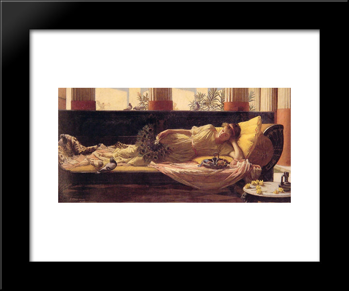 Sweet Nothings 20x24 Black Modern Wood Framed Art Print Poster by Waterhouse, John William