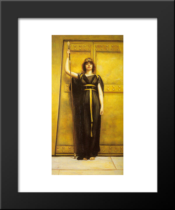 The Priestess 20x24 Black Modern Wood Framed Art Print Poster by Godward, John William