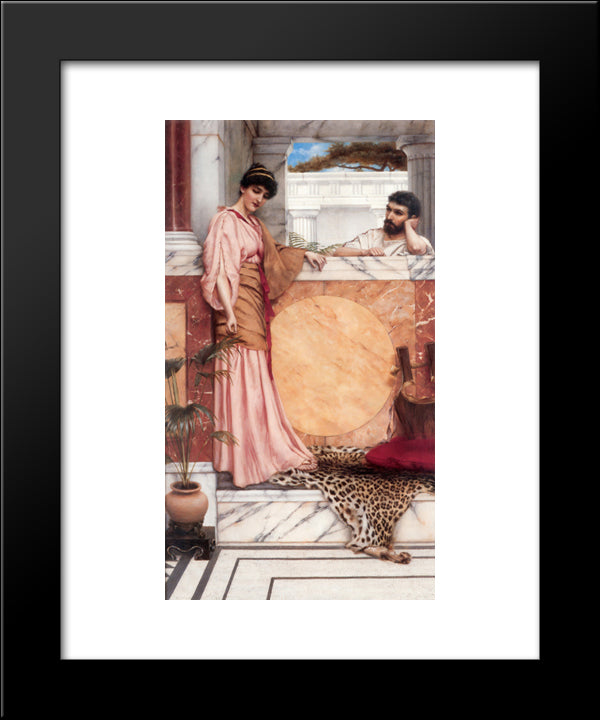 Waiting For An Answer 20x24 Black Modern Wood Framed Art Print Poster by Godward, John William