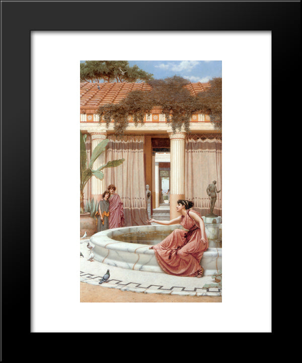 Innocent Amusements 20x24 Black Modern Wood Framed Art Print Poster by Godward, John William