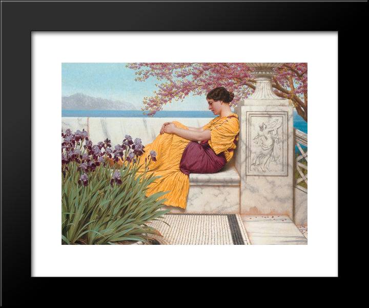 Under The Blossom That Hangs On The Bough' 20x24 Black Modern Wood Framed Art Print Poster by Godward, John William