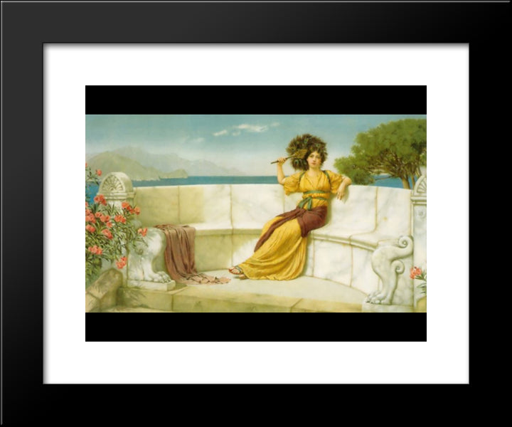 In The Prime Of The Summer Time 20x24 Black Modern Wood Framed Art Print Poster by Godward, John William