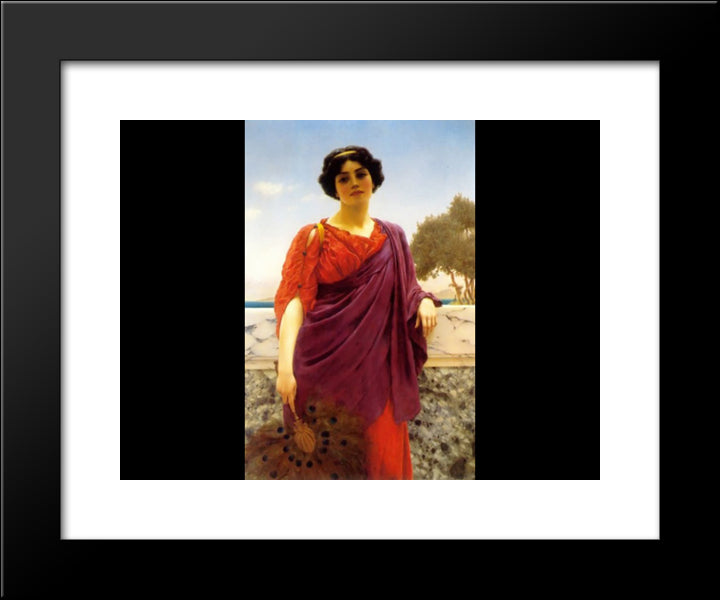 The Rendezvous 20x24 Black Modern Wood Framed Art Print Poster by Godward, John William
