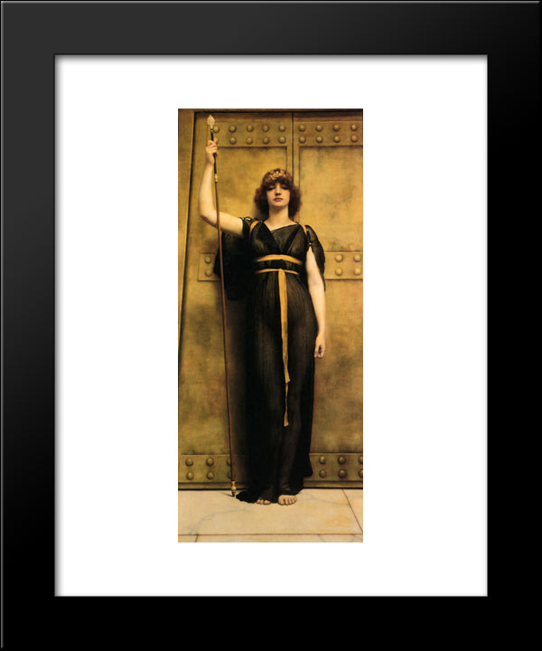 A Priestess 20x24 Black Modern Wood Framed Art Print Poster by Godward, John William