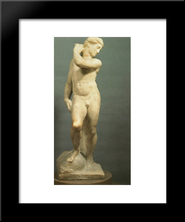 Davidapollo 20x24 Black Modern Wood Framed Art Print Poster by Michelangelo