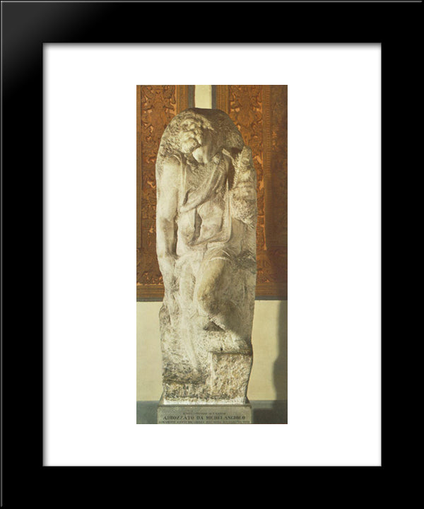 St Matthew 20x24 Black Modern Wood Framed Art Print Poster by Michelangelo