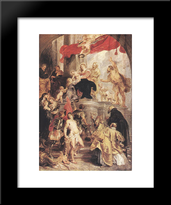 Bethrotal Of St Catherine (Sketch) 20x24 Black Modern Wood Framed Art Print Poster by Rubens, Peter Paul