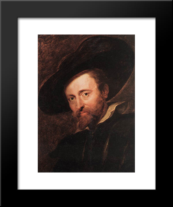 Self-Portrait 20x24 Black Modern Wood Framed Art Print Poster by Rubens, Peter Paul