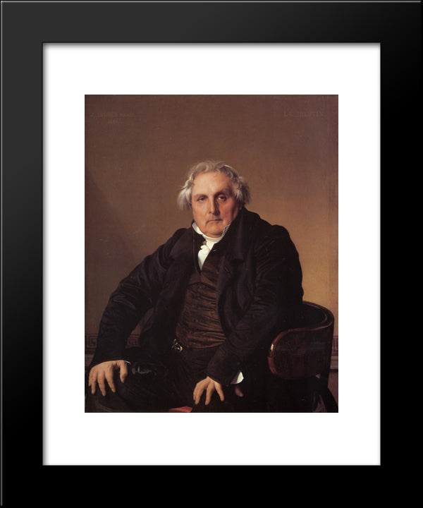 Louis-Francois Bertin 20x24 Black Modern Wood Framed Art Print Poster by Ingres, Jean Auguste Dominique