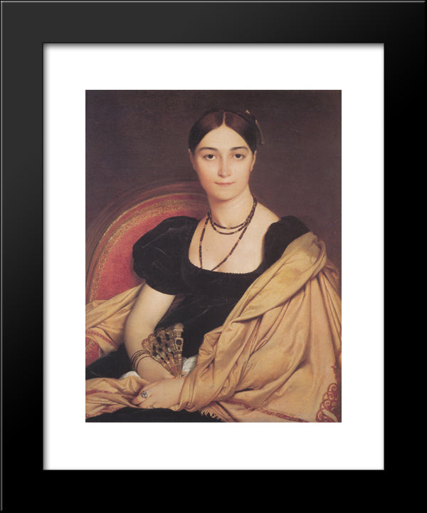 Madame Duvaucey 20x24 Black Modern Wood Framed Art Print Poster by Ingres, Jean Auguste Dominique