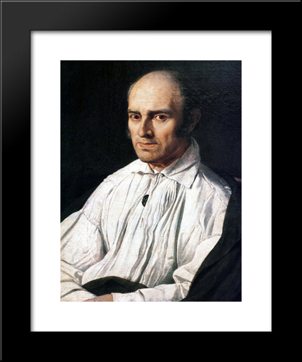 Pere Desmarets 20x24 Black Modern Wood Framed Art Print Poster by Ingres, Jean Auguste Dominique