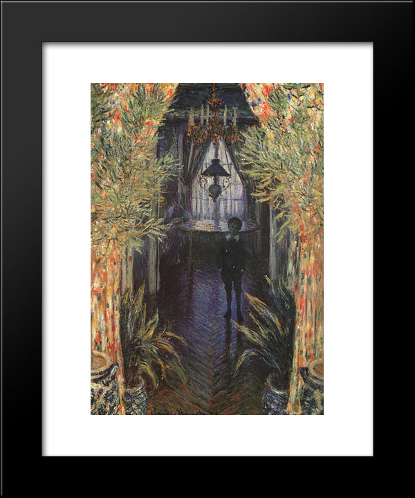 A Corner Of The Apartment 20x24 Black Modern Wood Framed Art Print Poster by Monet, Claude