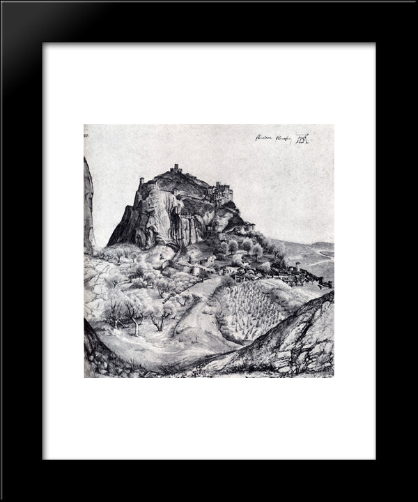 The Citadel Of Arco In The South Tyrol 20x24 Black Modern Wood Framed Art Print Poster by Durer, Albrecht