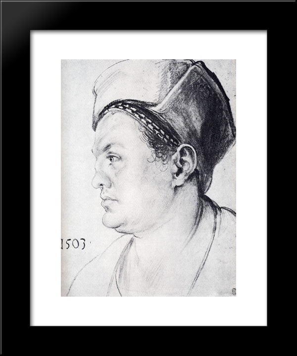 Willibald Pirkheimer 20x24 Black Modern Wood Framed Art Print Poster by Durer, Albrecht