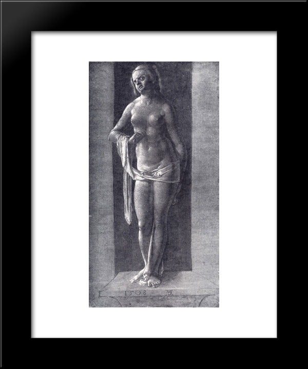 Lucrece 20x24 Black Modern Wood Framed Art Print Poster by Durer, Albrecht