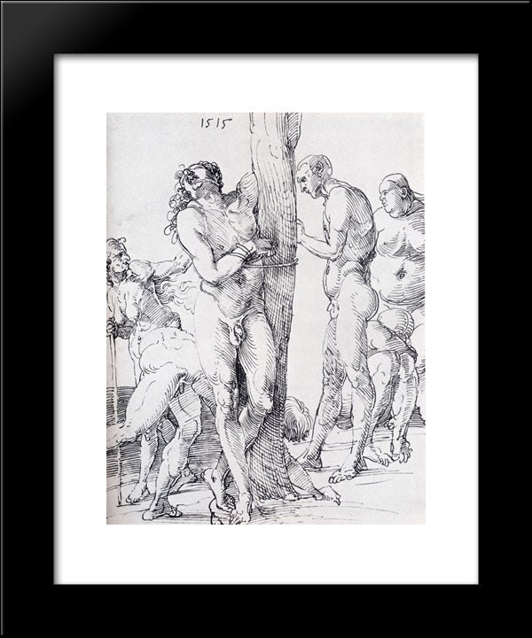 Male And Female Nudes 20x24 Black Modern Wood Framed Art Print Poster by Durer, Albrecht