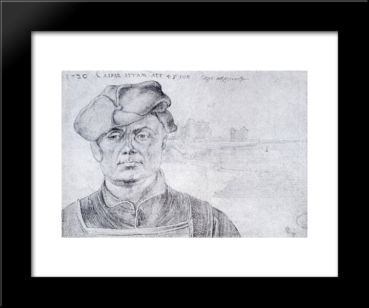 Caspar Sturm 20x24 Black Modern Wood Framed Art Print Poster by Durer, Albrecht