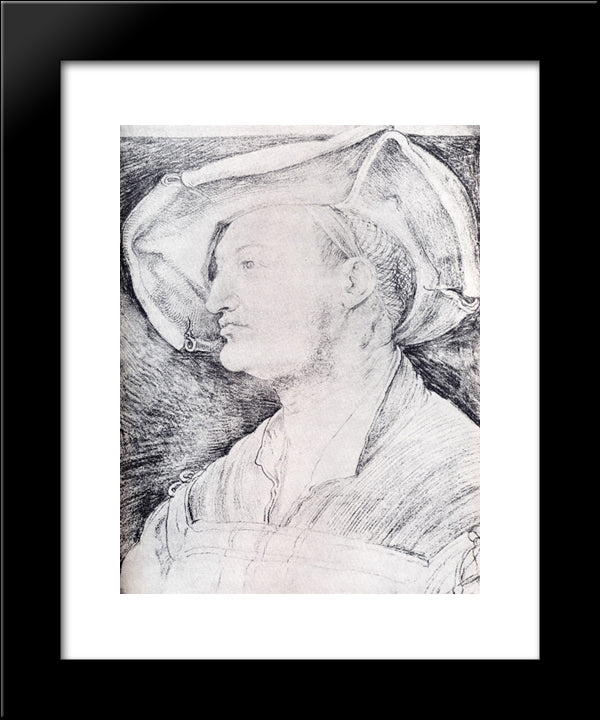 Portrait Of Ulrich Varnbuhler 20x24 Black Modern Wood Framed Art Print Poster by Durer, Albrecht
