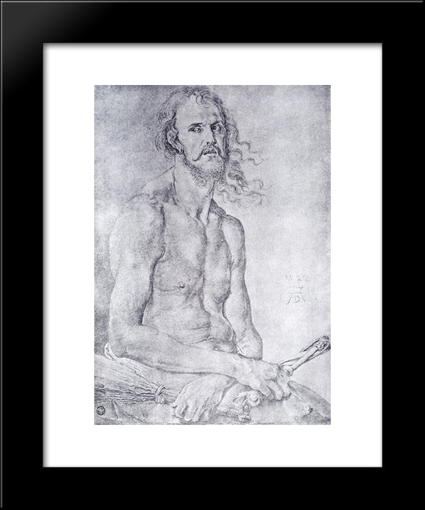 The Man Of Sorrows 20x24 Black Modern Wood Framed Art Print Poster by Durer, Albrecht