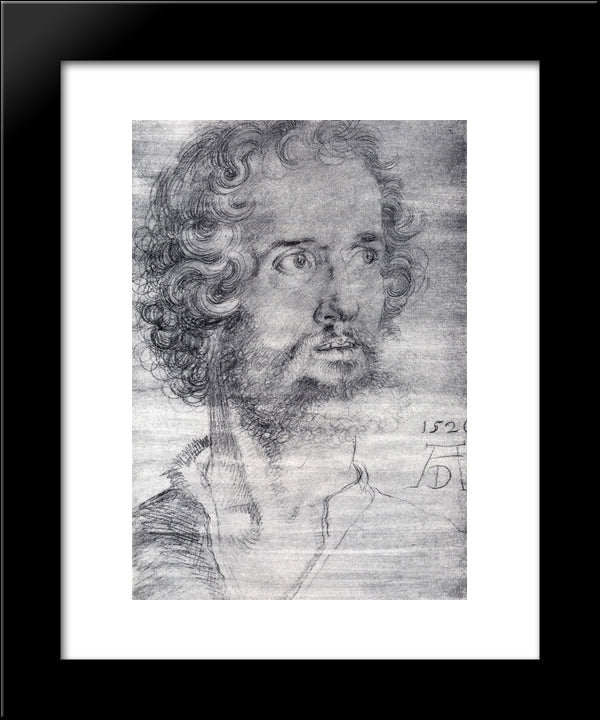 Head Of St. Mark 20x24 Black Modern Wood Framed Art Print Poster by Durer, Albrecht