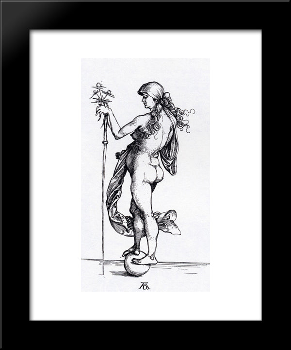 Fortune 20x24 Black Modern Wood Framed Art Print Poster by Durer, Albrecht