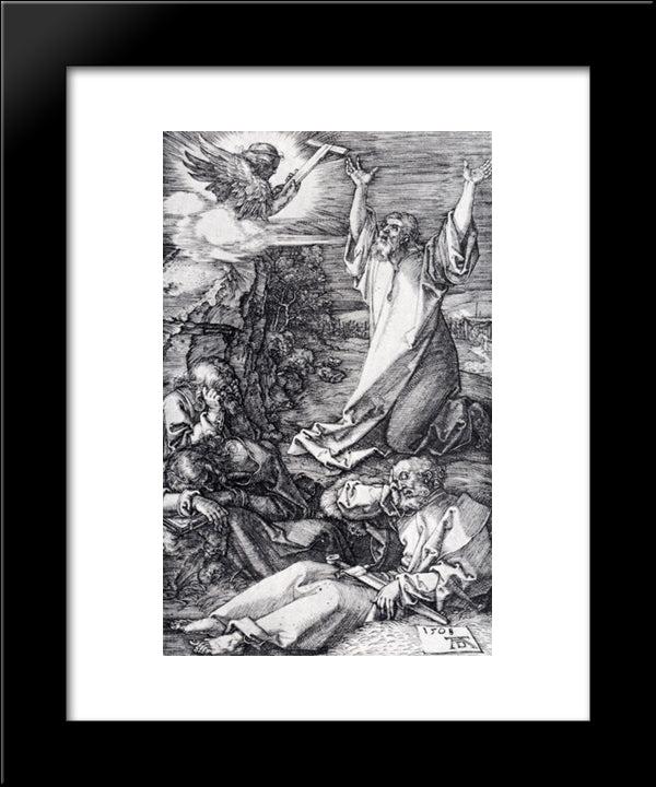 Agony In The Garden (Engraved Passion) 20x24 Black Modern Wood Framed Art Print Poster by Durer, Albrecht