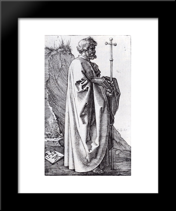 St. Philip 20x24 Black Modern Wood Framed Art Print Poster by Durer, Albrecht