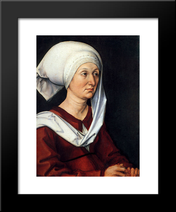 Portrait Of Barbara Durer 20x24 Black Modern Wood Framed Art Print Poster by Durer, Albrecht