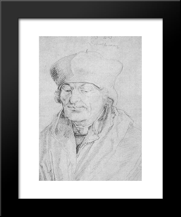 Erasmus 20x24 Black Modern Wood Framed Art Print Poster by Durer, Albrecht