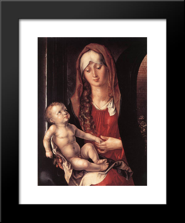 Virgin And Child Before An Archway 20x24 Black Modern Wood Framed Art Print Poster by Durer, Albrecht