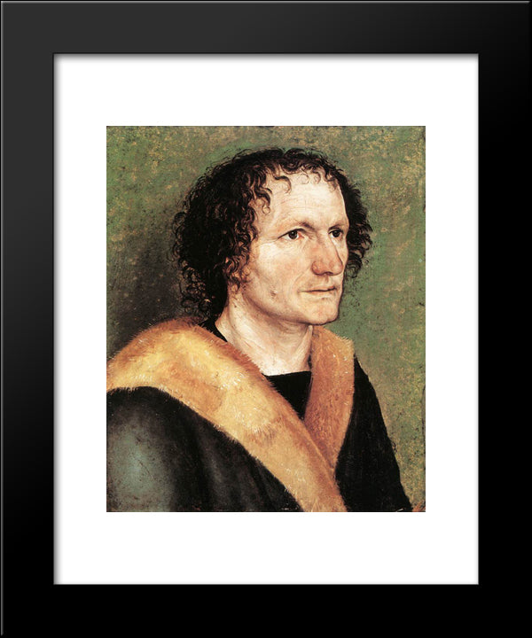 Portrait Of A Man 20x24 Black Modern Wood Framed Art Print Poster by Durer, Albrecht