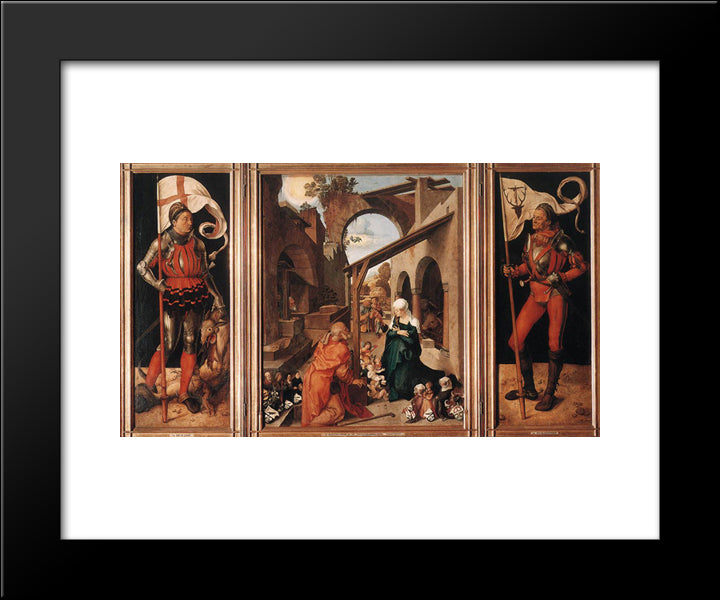 Paumgartner Altar 20x24 Black Modern Wood Framed Art Print Poster by Durer, Albrecht