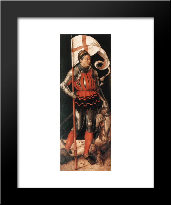 Paumgartner Altar (Left Wing) 20x24 Black Modern Wood Framed Art Print Poster by Durer, Albrecht