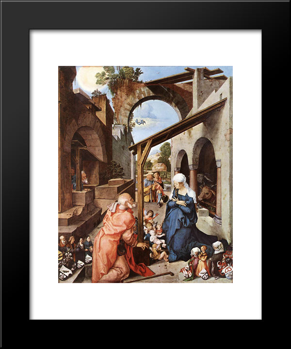 Paumgartner Altar (Central Panel) 20x24 Black Modern Wood Framed Art Print Poster by Durer, Albrecht