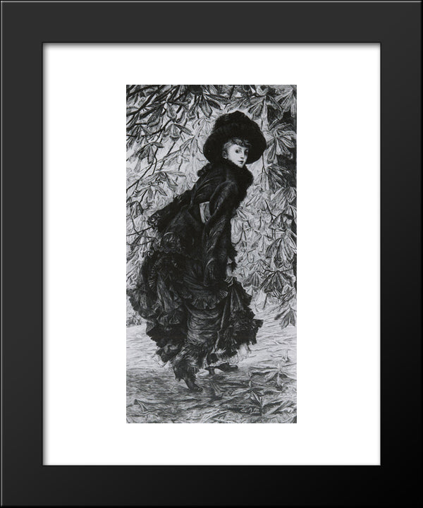 Octobre 20x24 Black Modern Wood Framed Art Print Poster by Tissot, James