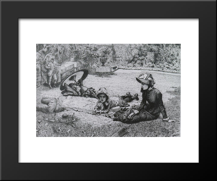 In The Sulight 20x24 Black Modern Wood Framed Art Print Poster by Tissot, James